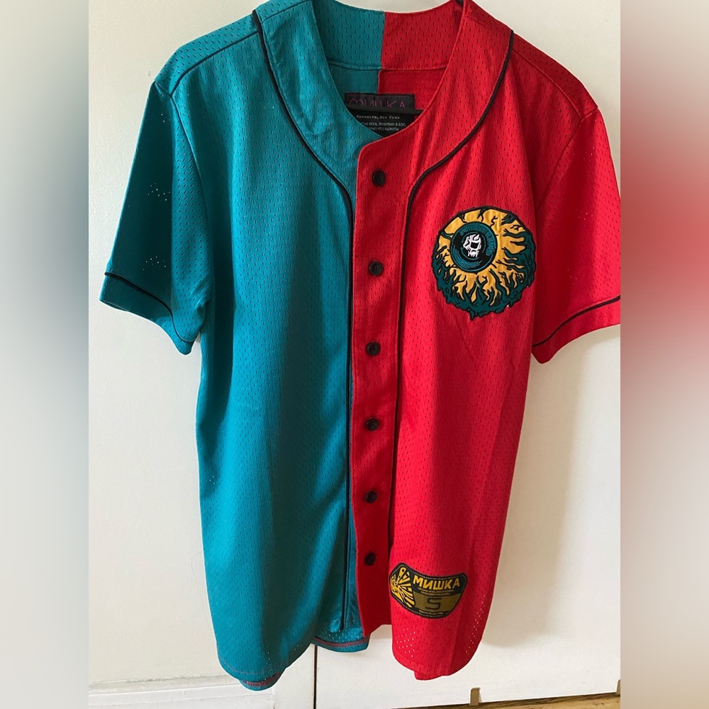 MISHKA Lamour Split Baseball Jersey - size small - size s